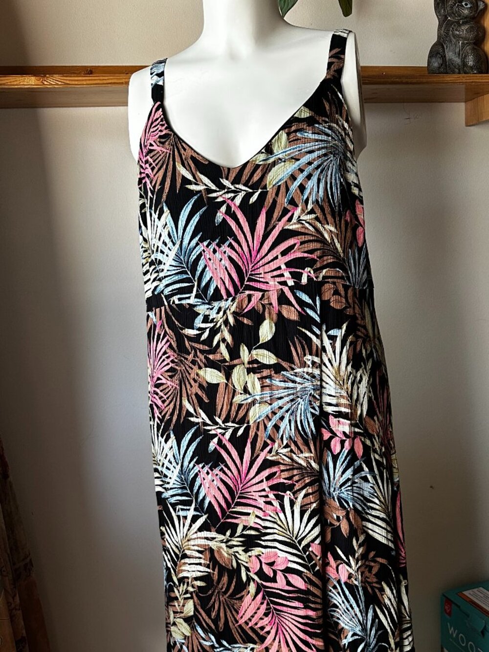 Women's Hurley Black Sleeveless Summer Dress Maxi Size xl NWOT